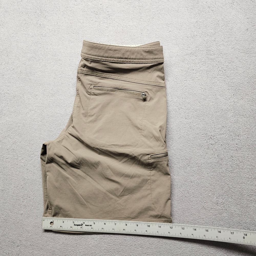 LL Bean Vista Camp Shorts Womens 12R Tan Stretch Cargo Pocket Hiking Outdoor - Picture 7 of 11